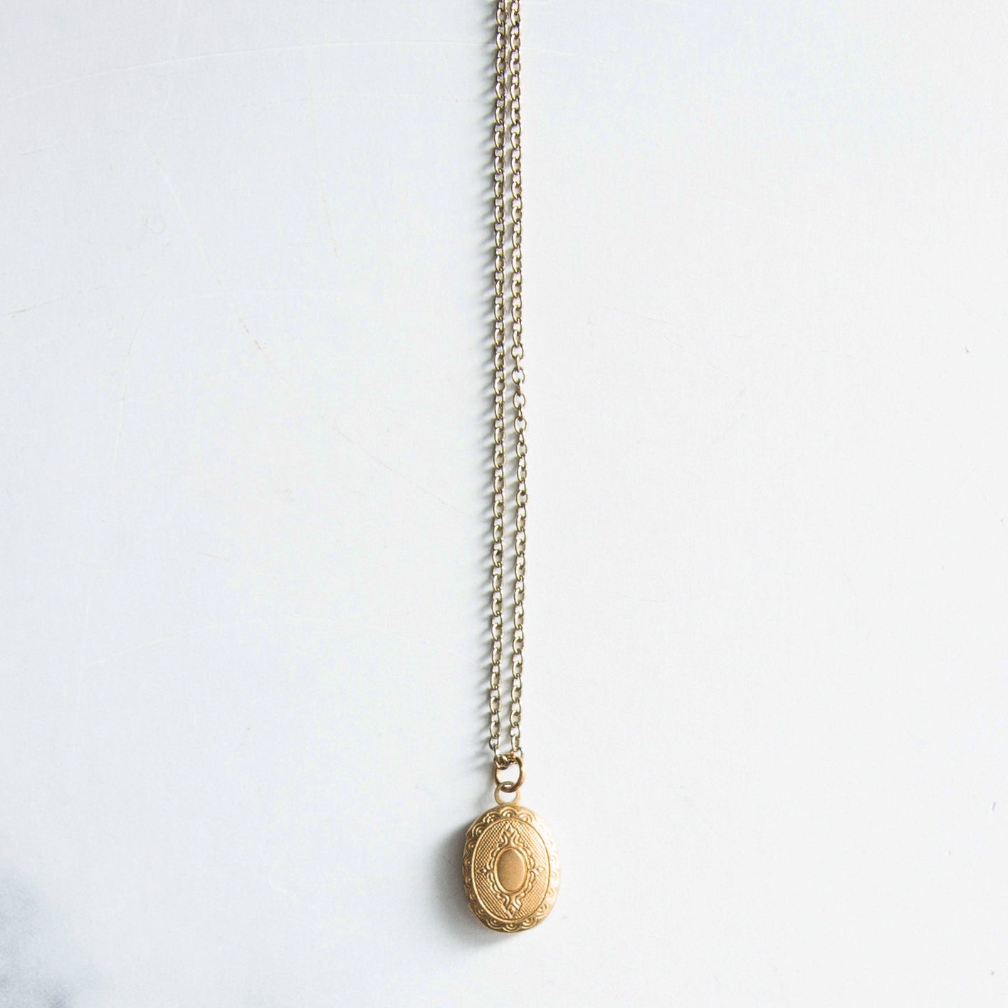 Oval Engraved Locket